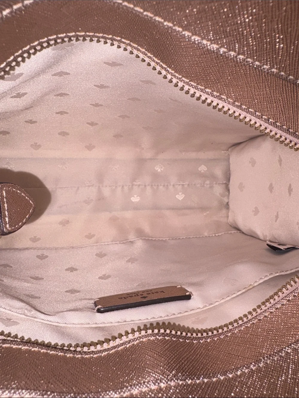 Kate Spade Metallic Glitter Satchel with Crossbody Strap LIKE NEW CONDITION